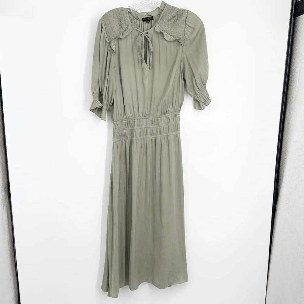 Anthropologie Current Air Sage Green Midi Dress - Picture 8 of 13